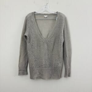 Hartford Gray Deep V Pullover Sweater Women’s Size 4